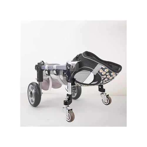 Dog Mobility Aid Wheelchair Adjustable Front Back Wheels for Small, Medium, and Large Dogs with Paralysis Or Injury Leg Brace Trolley for Arthritis and Mobility Support(2-Wheel,Medium)