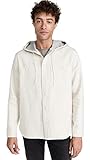 Vince Men's Twill Double FACE Hooded Long Sleeve, LT Sand Road, Small
