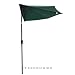 Yescom 9Ft Green Outdoor Patio Half Umbrella Cafe Wall Balcony Door 5 Ribs Tilt Aluminum Sun Shade