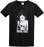 Man's Round Neck Sasha Grey God Bless Porn Star Singer Actor Sports T-Shirt Black T-Shirts � Manches Courtes(Small)