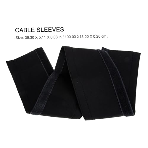 SHINEOFI Funda organizadora para cables de neopreno negra elástica para computadora, TV y cables USB, cubierta protectora para evitar enredos, desgaste y daños para oficina y uso doméstico miniatura 3