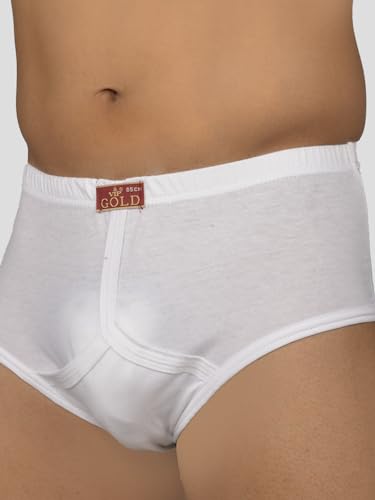 Image of VIP Gold Men Solid White Pure Cotton Briefs