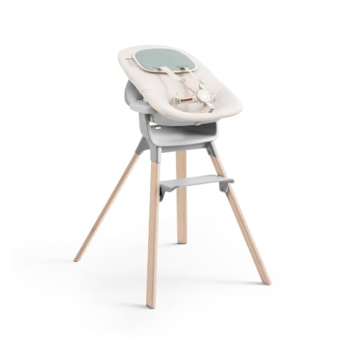 Image of Stokke Clikk High Chair, Cloud Grey with Newborn Set, Cloud Grey