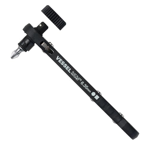 VESSEL Plate Ratchet Driver (+2 Bits) TD-71 Black