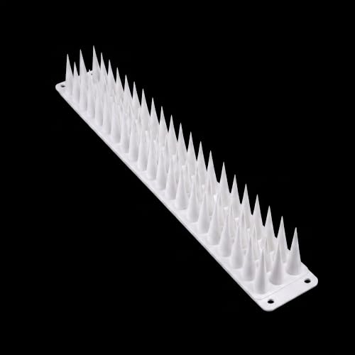 Image of Bird Spike 25 Piece White | Pigeon Bird Control Spikes for Balcony, Railing, Window, AC & Roof