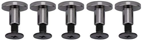 Miniatura 7 de Hilitand 20 juegos de remaches de correa de cinturón de cabeza plana de latón + tornillo para equipaje, artesanía de cuero de 0.197 in, accesorios