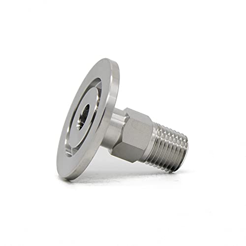 Image of SS304 KF25 NPT Male Adaptor thread 1 /4 inch NW25 KF Male coupling ISO-KF25 X NPT 1 /4 inch