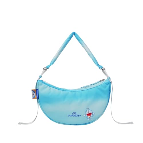 Doughnut Macaroon x Doraemon Series Travel Backpack, Shoulder Bag & Crossbody Bag - 7L, 16L, 20L - Lightweight College & Commute Backpack for Women (Sky Blue, 7L)