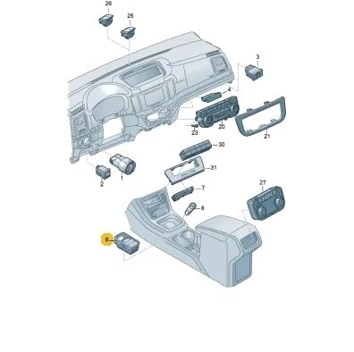 Interruptor de freno de mano para Seat Alhambra que soluciona fallos de bloqueo 3
