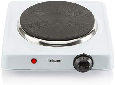 Tristar Kochplatte, Ø 15 cm, 1000 W, 5 Kochstufen, Gusseisen | Hitzebeständiges Gehäuse, Rutschfeste Füße, Kontrollleuchte, 0,9 m Kabellänge, KP-6185