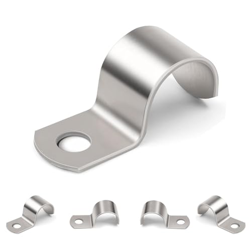 30 x metalowe obejmy kablowe, metalowe obejmy do rur, M20 V2A stal nierdzewna 304, mocowanie rury, klamra do węża, pojedynczy otwór, uchwyt rurowy, półobejma mocująca, mocowanie kabla do kabli Ø 19-20