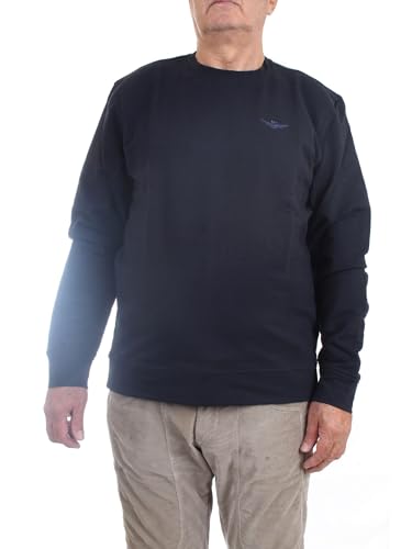 Sweat-shirt à col rond Aeronautica Militare homme 222FE1710F439 bleu marine
