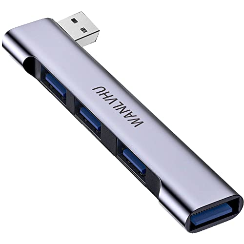 ノートパソコン4ポート用USBハブ ポータブルUSB 3.0ハブ USBスプリッター USBマルチポートアダプターエクスパンダー MacBook Air/Pro、ノートパソコン、PC、キーボード、フラッシュドライブ、モバイルHDD用(左用USBハブ)