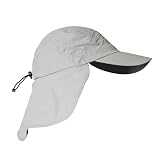 iQ-UV Schutz Kappe mit Nackenschutz Unisex Grau 55-61cm – Sonnenschutz Kappe mit UPF 50+ Schutz Tüv geprüft – Atmungsaktive Cap mit Nackenschutz für Herren und Damen – Mütze mit Schutz für Nacken