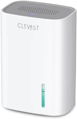 CLEVAST Small Dehumidifier for Home, 900ml Mini Quiet Dehumidifiers for Bedroom, Portable Compact Ai...