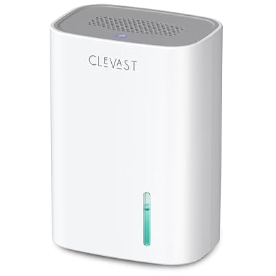CLEVAST Small Dehumidifier for Home, 30oz Compact Mini Dehumidifier with Auto Shut-Off, Quiet 24dB Portable Air Dehumidifier for Bathroom, Bedroom, Closet, Camper