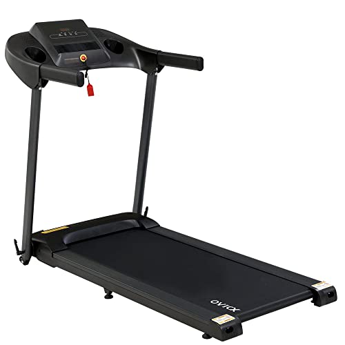 OVICX Home Treadmill 1.85HP Electric Running Exercise Machine 120KG Capacity LCD Display Foldable Cardio Fitness 420mm Belt Width 1-12kmh Speeds