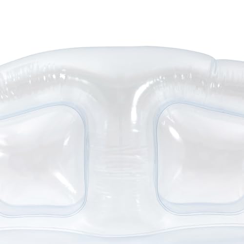 Image of Transparent Clear Inflatable Sofa Seat Couch, Twin Size Air Mattress Inflatable Sofa, Double Inflatable Chair Air Sofa, Portable Blow Up Couch for Indoor, Outdoor, Camping, Beach, Patio, Yard