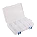 BangQiao Plastic Storage Box with Removable Dividers,8-grids,Clear