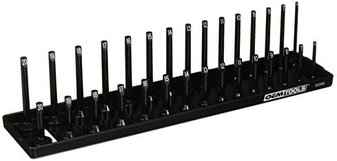 OEMTOOLS 22209 Metric 3/8 Inch Drive Socket Tray, Tool Organizers, Socket Set Organizer, Socket Holder Tray, Socket Rail