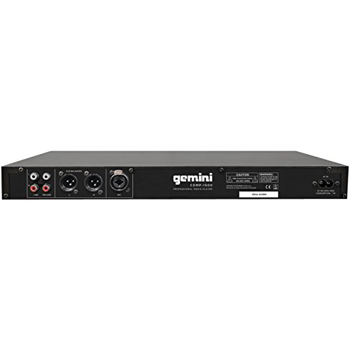 Gemini Sound Cdmp-1500 19 Inch Professional/Home Anti Shock Audio Rackmount Single Disc Drive Mountable Cd Mp3 Usb Media Music Player System Input With Remote #TOP2