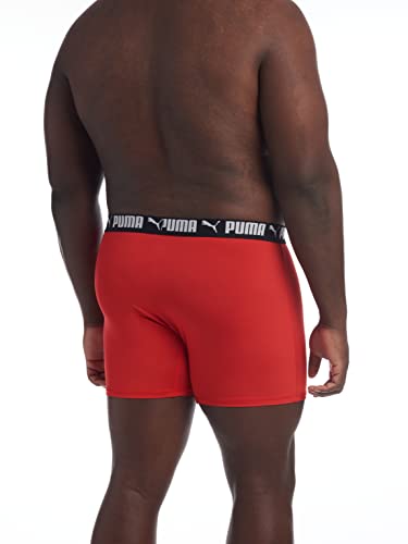 PUMA Men's Big & Tall 3 Pack Athletic Fit Boxer Briefs3