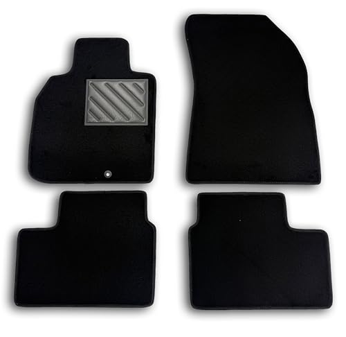 Tapis de sol pour Nissan Micra K13 sur mesure noir avec talonnette