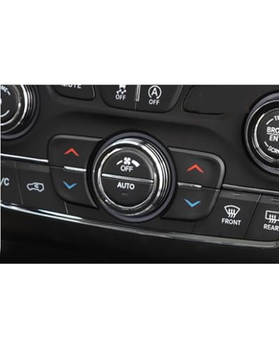 Temperature Adjustment Knob Air Conditioner Audio Switch Trim Ring/Four-Wheel Drive Knob Trim Ring Climate Control HVAC (Silver)