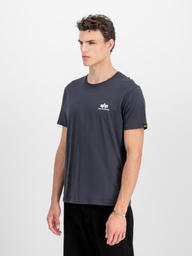 Alpha Industries Basic T Small Logo T-Shirt für Herren Navy – Ansicht 4