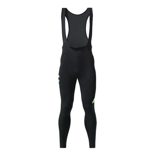 Santic Culote Ciclismo Hombre Largo Acolchado Culote Bicicleta MTB con Bolsillo Verde EU M