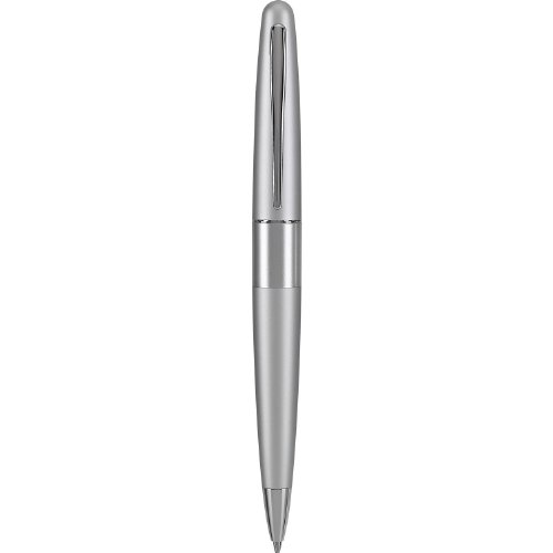 Pilot Metropolitan Collection Ball Point Pen, Silver Barrel, Classic Design, Medium Point, Black Ink (91318)