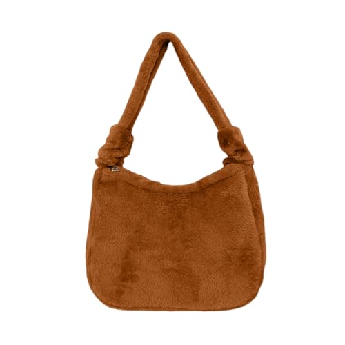 Fashionable Unisex Plush Bag Chic Winter Bag Shoulder Bag for Style Enthusiasts