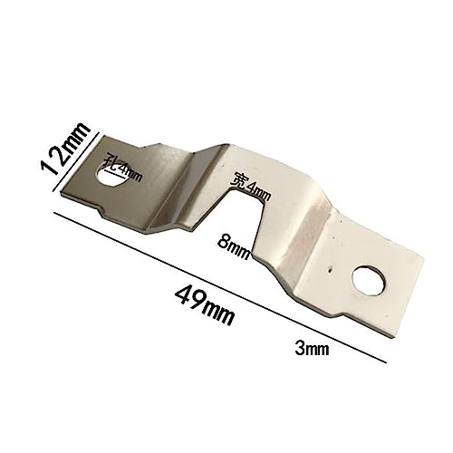 Image of Flush Mount Bracket ,Interlock Hanging 5 Pairs Wall Mount Hanging Picture Hardware Metal Hanger for Frames Cross-Stitch Poster Hook, 49*12mm, Silver
