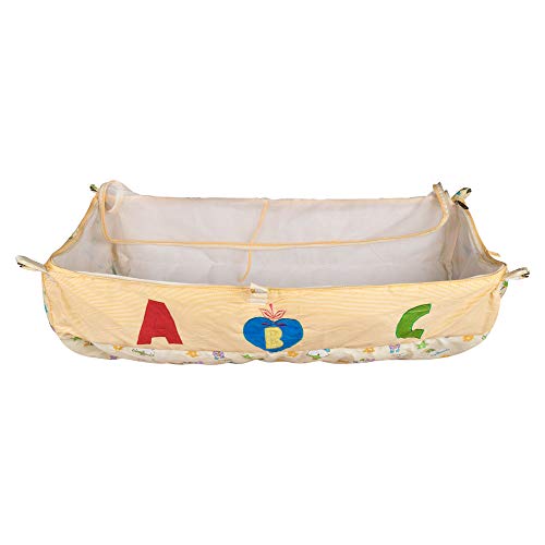 Image of Dazzle Born Baby khoya Cradle Cloth Baby zoli with Mosquito net ((Yellow)