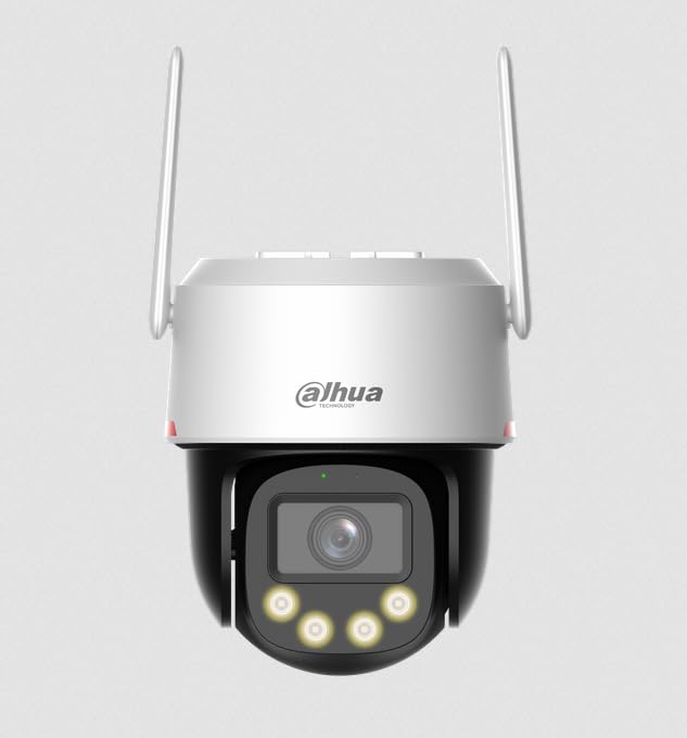 Dahua Cámara PTZ Wi-FI Exterior WizColor 5MP, Resolución 4K, Montaje en Pared o Techo, Control vía App IPC-PT2549DC1-SW-PV