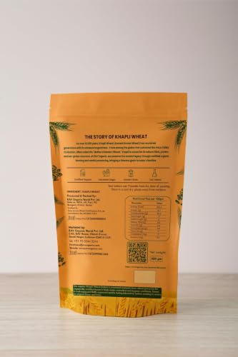 Image of RAV Organic NPOP Certified Organic Khapli Wheat Dalia 400g | Ancient Emmer Wheat Daliya | 1.5X Protein vs Regular Daliya | High Fibre Low GI | No Bleaching No Additives | Pesticide-Free Wholesome food | Porridge