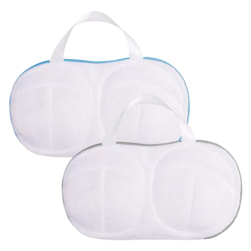 Litinliv 2 Piezas Bolsas de Malla para Lavadora, Lavado Sujetadores para Lavandería con Cremallera, Bolsas para Colada para Sujetadores, Bolsas Lavadora para Sujetador Ropa Interior Calcetines,30x20CM