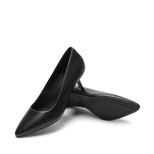 DREAM PAIRS Women's Pumps Closed Toe Pointed Toe Kitten Heels for Women Party Dance Wedding Dress Shoes for Women3