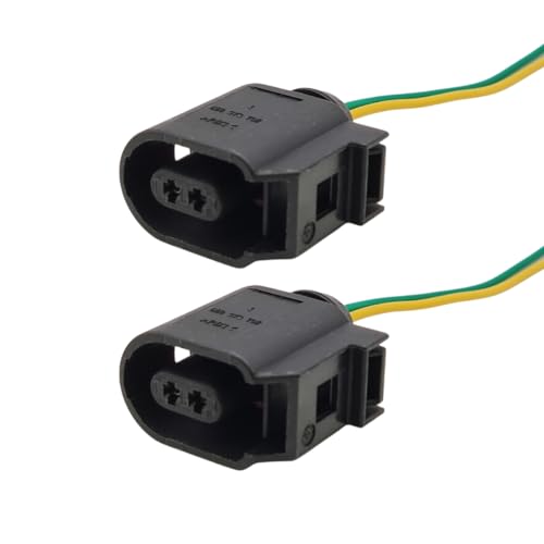 Pair of 2 Pin Sealed Female Plug Connectors for VW Audi Seat Skoda ABS Sensor 6E0973702