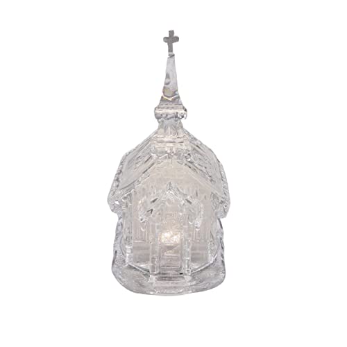 Acrylic Glowing Glitter Church Figurine For Christmas Religious Home Decor, 9 3/4 Inch #TOP3