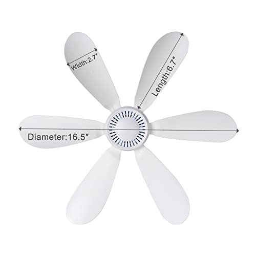 USB Mini Small Ceiling Fan quiet Camping RV Fans Emergency Portable Outdoor Hanging Gazebo Canopy Dorm Fans Silent For Tent,Hiking,Outages Home Room with Remote Battery operated,Power Bank powered - Image 3