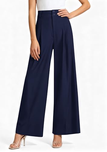 Image of PRETTYGARDEN Women's High Waisted Wide Leg Dress Pants