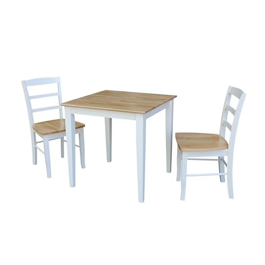 Compact Dining Table Set with Ladderback Chairs