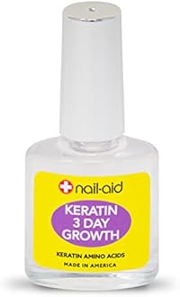 Nail-Aid Keratin 3 Day Growth Nail Treatment & Strengthener, Clear, 0.55 Fl Oz