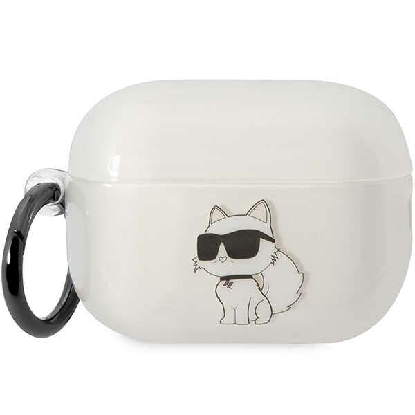 Karl Lagerfeld KLAP2HNCHTCT Étui pour AirPods Pro 2 Transparent Ikonik Choupette