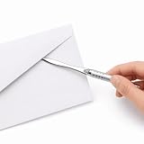 QWORK® 2PCS Ouvre Lettre en Métal, Coupe Papier, Ouvre Enveloppes   16 cm, Argente et Noir