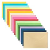 Nhgkju Farbige Briefumschläge, 85 Stück Bunte Briefumschläge in 17 Farben (16x11cm), Hochwertige Farbige Umschläge für Geschenke, Geburtstage, Hochzeiten und Partys