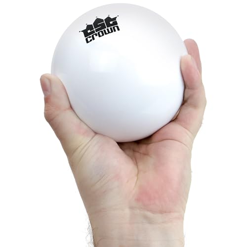 image for Crown Sporting Goods Shot Put, 8.8 lbs - White Cast Iron Weight Ball, 