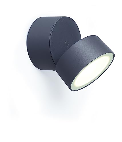 Preisvergleich Produktbild LED Außenwandleuchte Trumpet aus Aluminium in Anthrazit,verstellbare Außenleuchte,Wandleuchte,Außenlampe für Terrasse / Hof / Haustür,11 Watt,3000 Kelvin