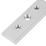 M METERXITY Aluminum t Track (3.9Inch, M6/M8, Silver)- T-Slider for T-Slot Miter Slider, Double-Cut& Pre Drilled Mounting Holes, Apply to Woodworking/Fixtures/Crosscut Sled/Router Table